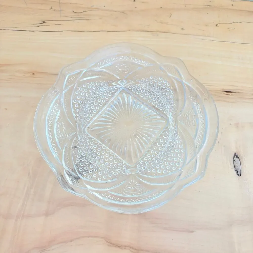 Antiq 1898 EAPG Glass Domed Butter Dish Early American Pattern Cheese Dish